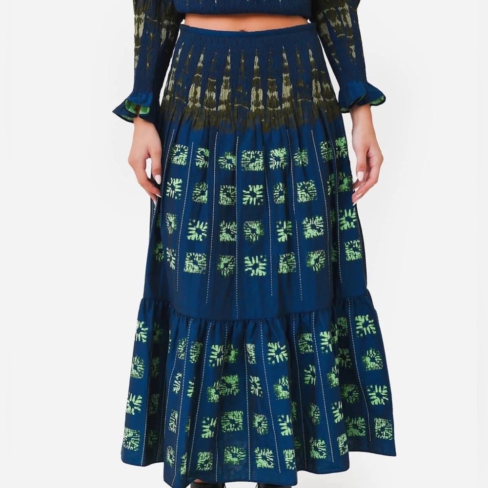 Hunter Bell NYC Phoebe Skirt In Midnight Tie Dye XS